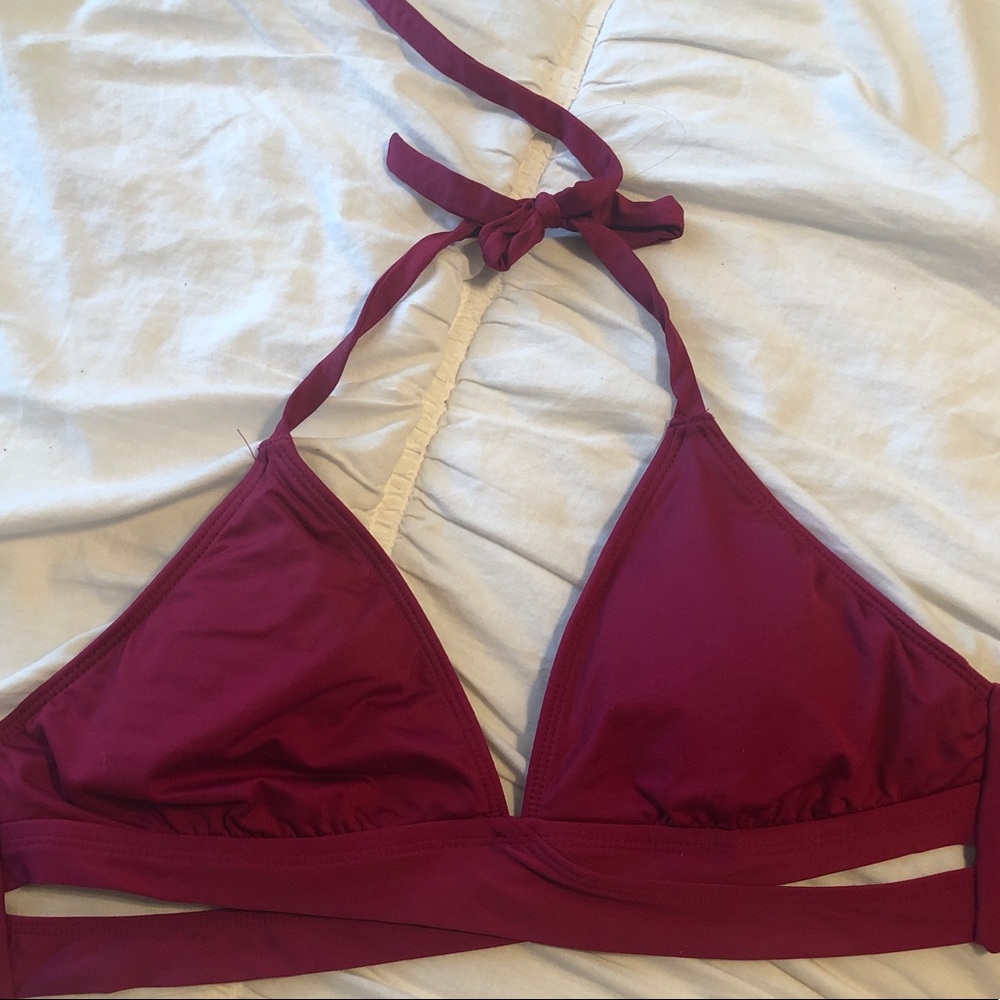 kona sol red bikini top